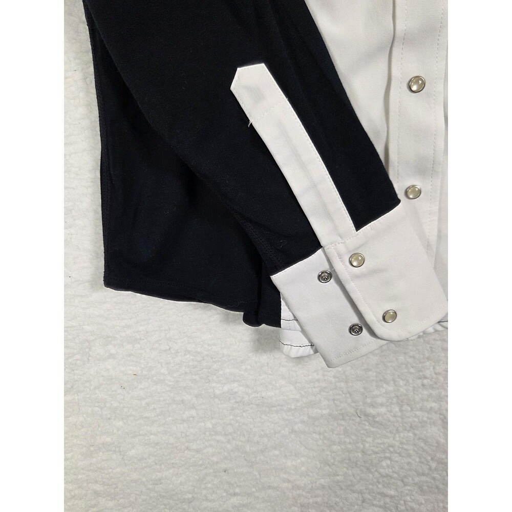 Chestnut Bay Spirit Shirt Womens L Black White Colorblock Equestrian Show Riding - Picture 5 of 11